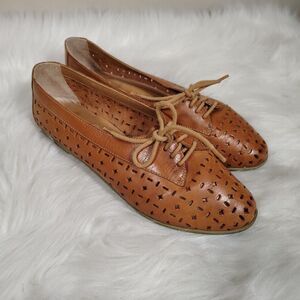 VTG Leather Lace Up Wmns Shoes Made In Brazil